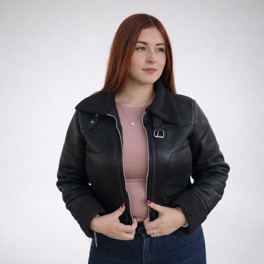 Vista 7 de Piloto ovejera de dama - COLOR: NEGRO, TALLAS: L